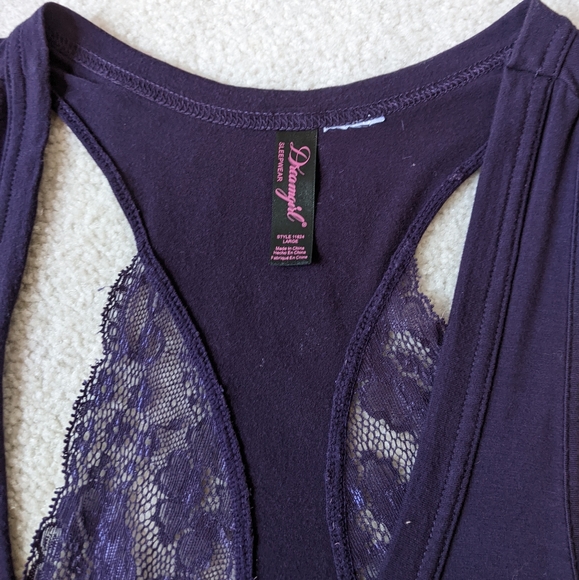 Dreamgirl purple lace whimsygoth nightgown size large - Picture 5 of 8